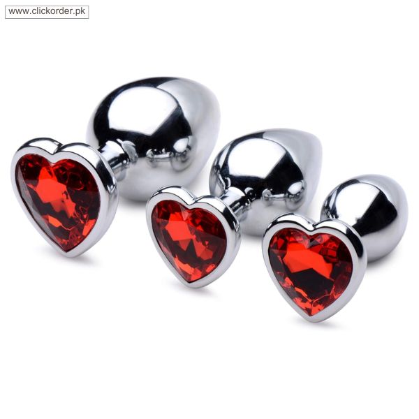 Red Heart Gemstone Anal Plug In Pakistan