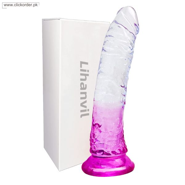 Clear Purple Dildo with Suction Cup In Pakistan